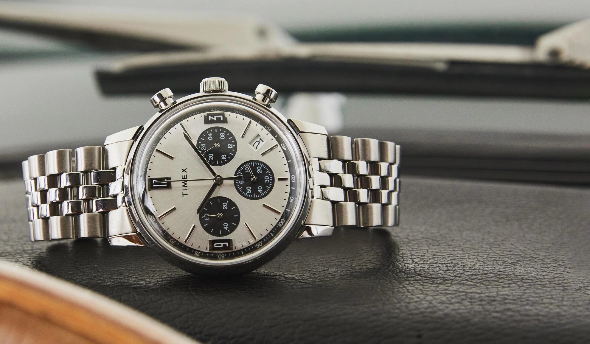 Timex® Marlin Chronograph Tachymeter 40mm Stainless Steel Bracelet