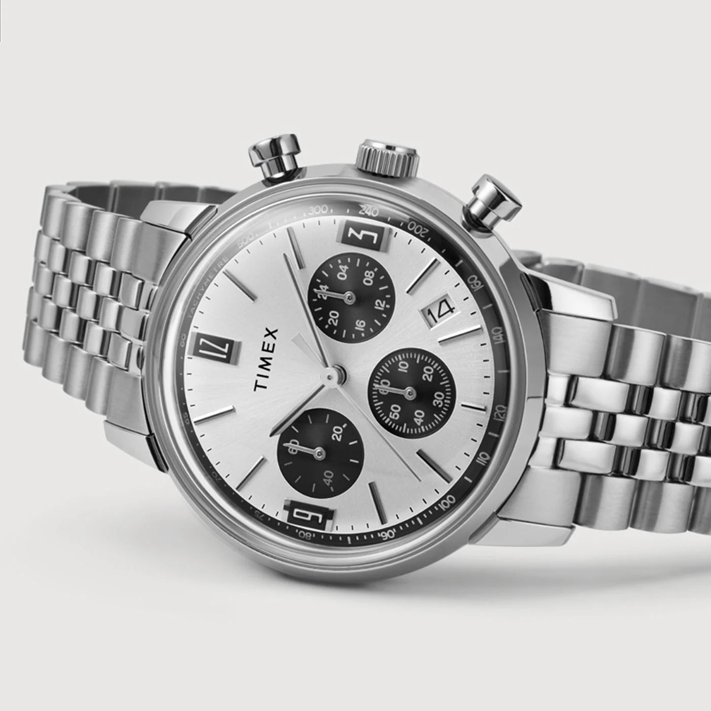 Marlin® Chronograph Tachymeter 40mm Stainless Steel Bracelet Watch | Gold-Tone