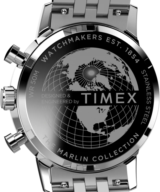 Marlin® Chronograph Tachymeter 40mm Stainless Steel Bracelet Watch | Gold-Tone