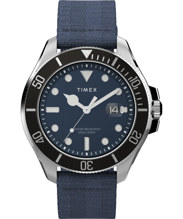 Harborside Coast 44mm Recycled Fabric Strap Watch | Blue