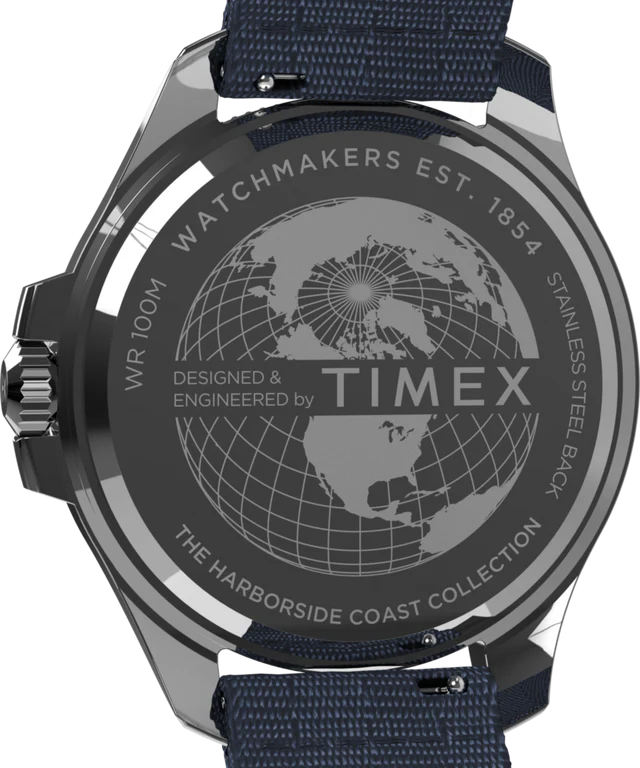 Harborside Coast 44mm Recycled Fabric Strap Watch | Blue