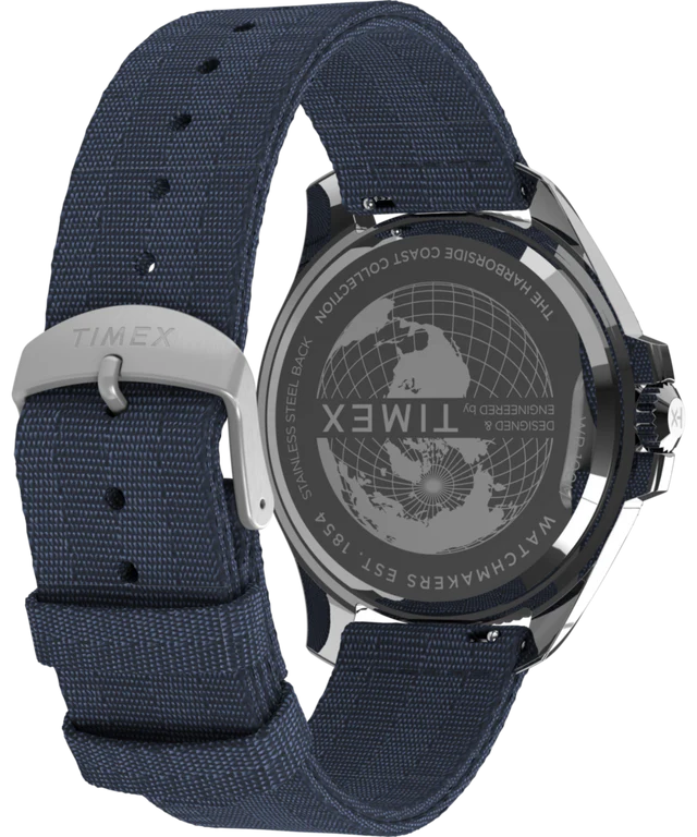 Harborside Coast 44mm Recycled Fabric Strap Watch | Blue