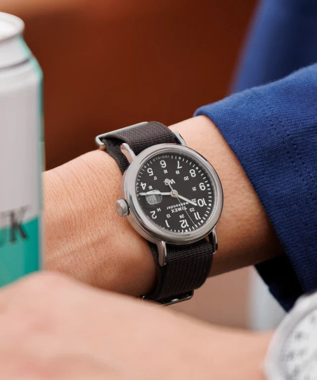 Timex® Weekender 40mm Fabric Strap Watch | Black