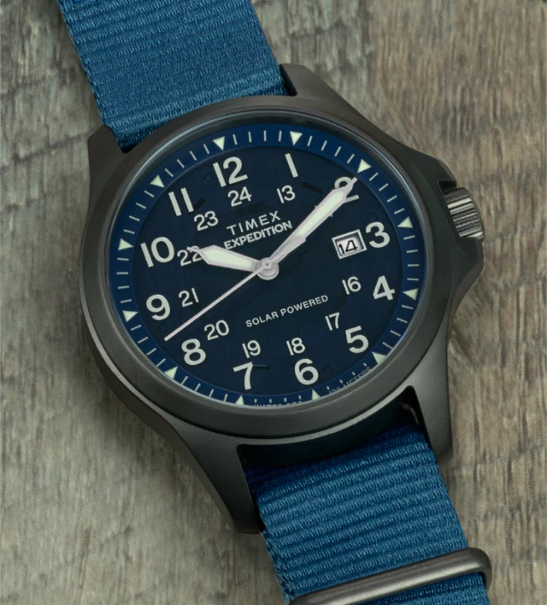 Expedition® Field Post Solar
41mm Eco-Conscious Fabric Strap Watch Blue
