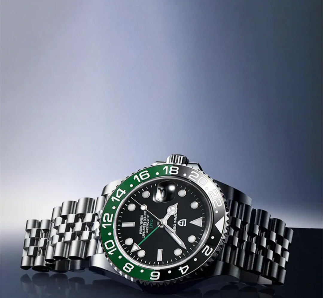 Pagani Design Automatic GMT Green & Black Jubilee Bracelet