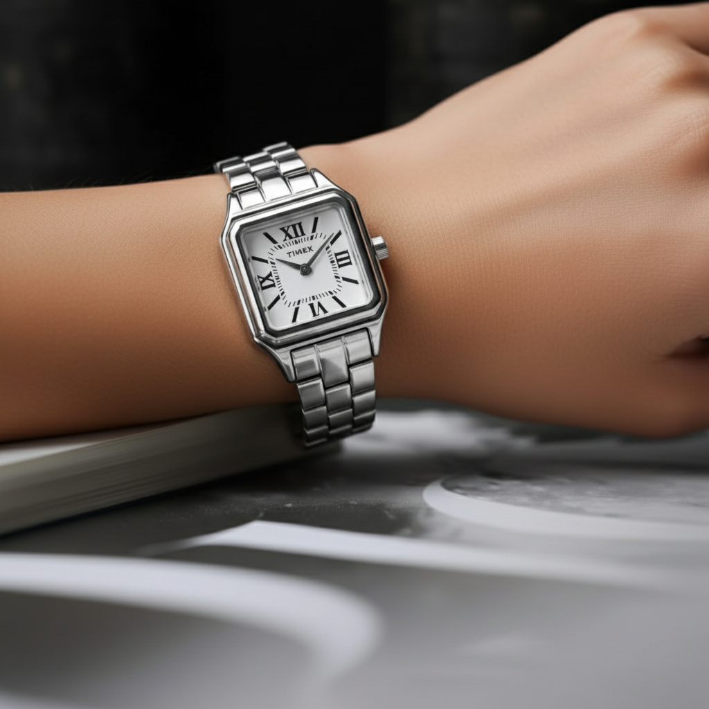 Timex® Addison 23mm Stainless Steel Bracelet Watch TW2Y23800