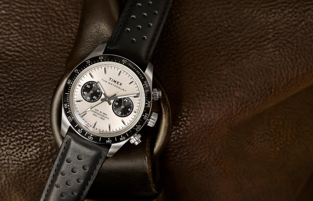 Timex Panda Collection Timex® Waterbury Heritage Chronograph Panda – Highlander Fox Watch ...