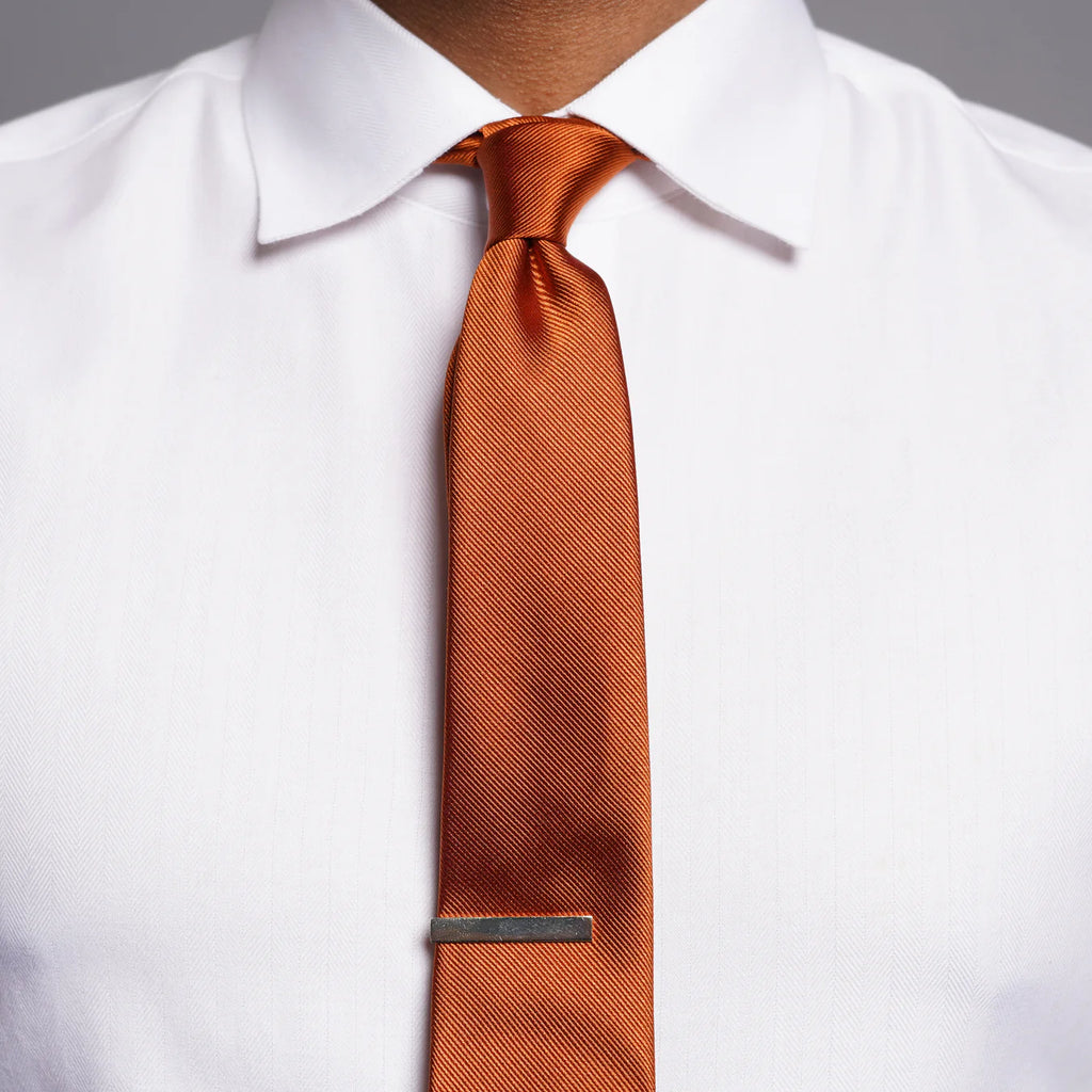 Grosgrain Solid Burnt Orange Tie