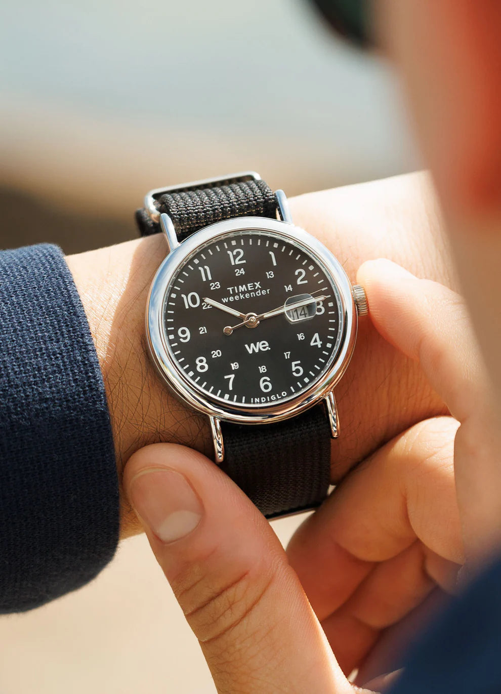 Weekender 37mm Fabric Strap Watch | Black