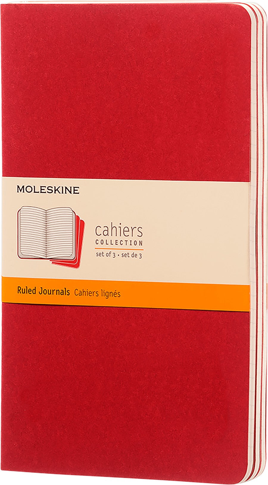 Moleskine Cahier Ruled Pocket Journals pack of 3, 3.5"x5.5"