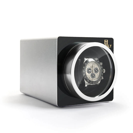 MOZSLY Single Watch Winder | Space Metal Silver