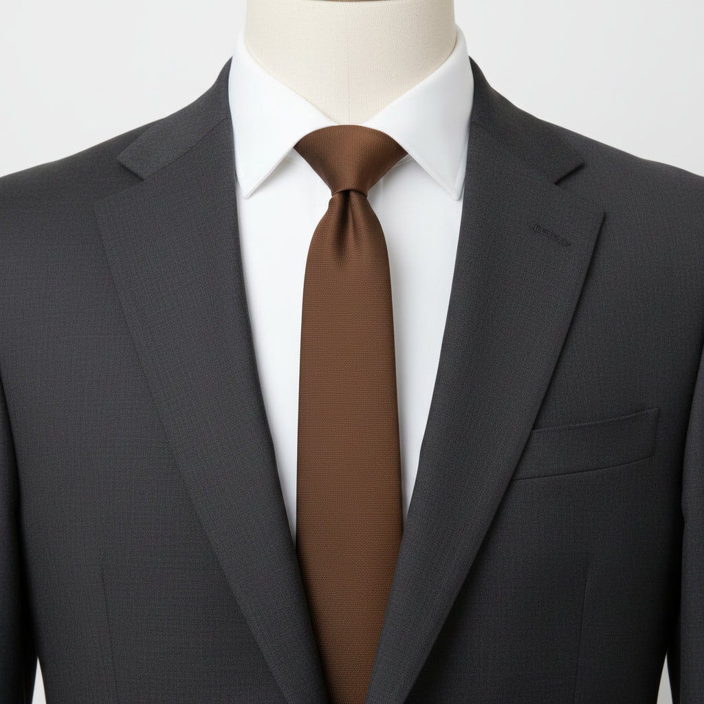 Grosgrain Solid Espresso Tie