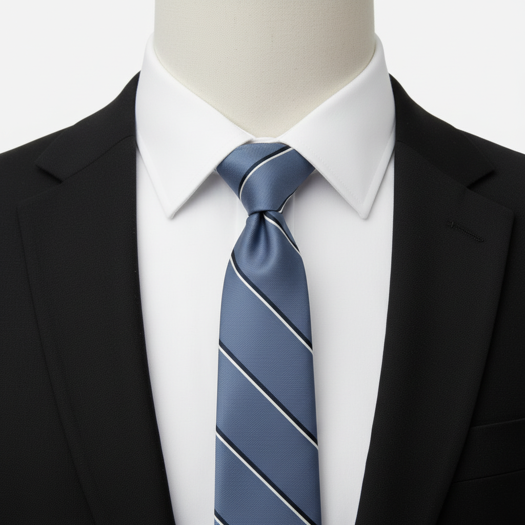Double Stripe Pale Blue Tie