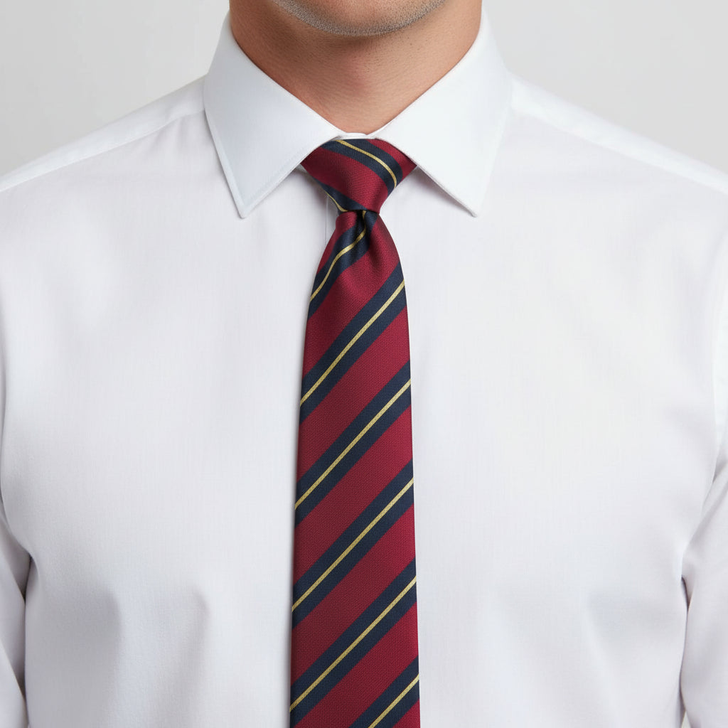 Clybourn Repp Stripe Scarlet Tie