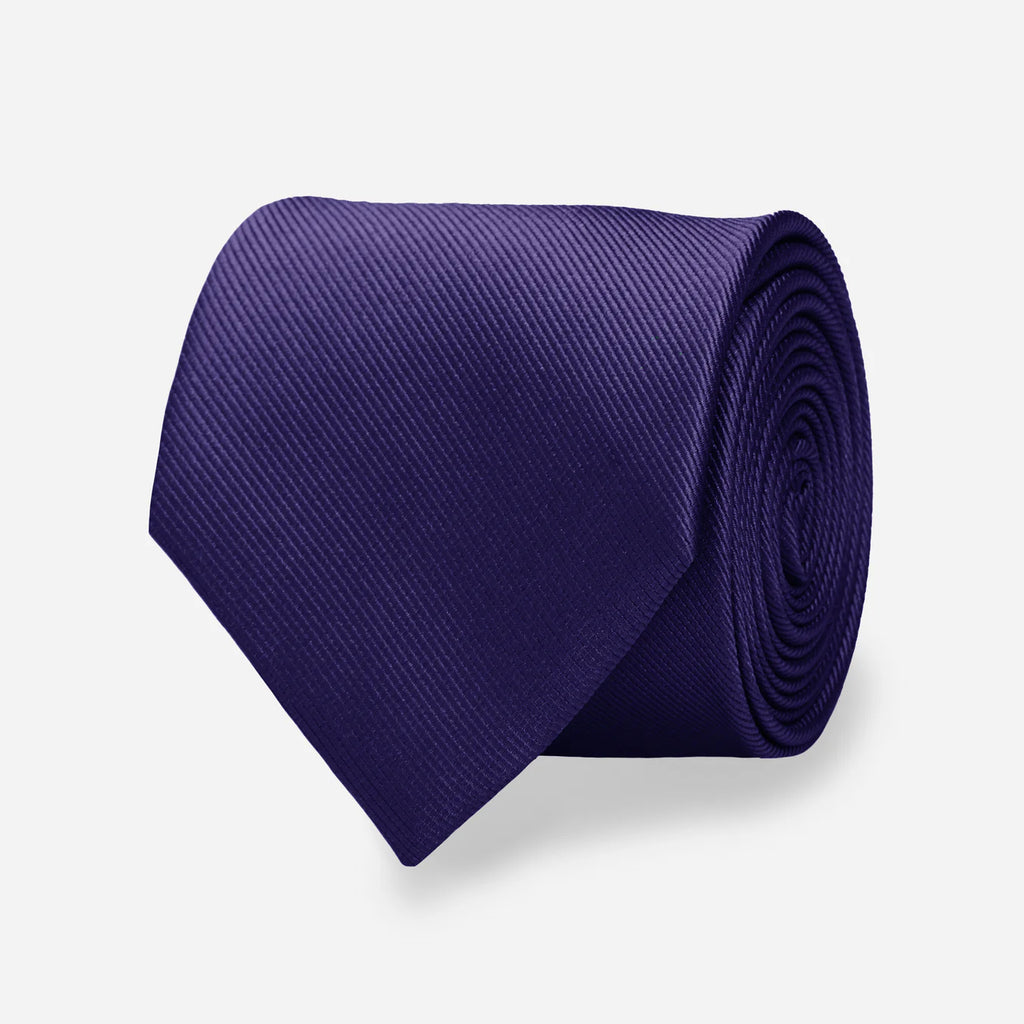 Grosgrain Solid Deep Eggplant Tie