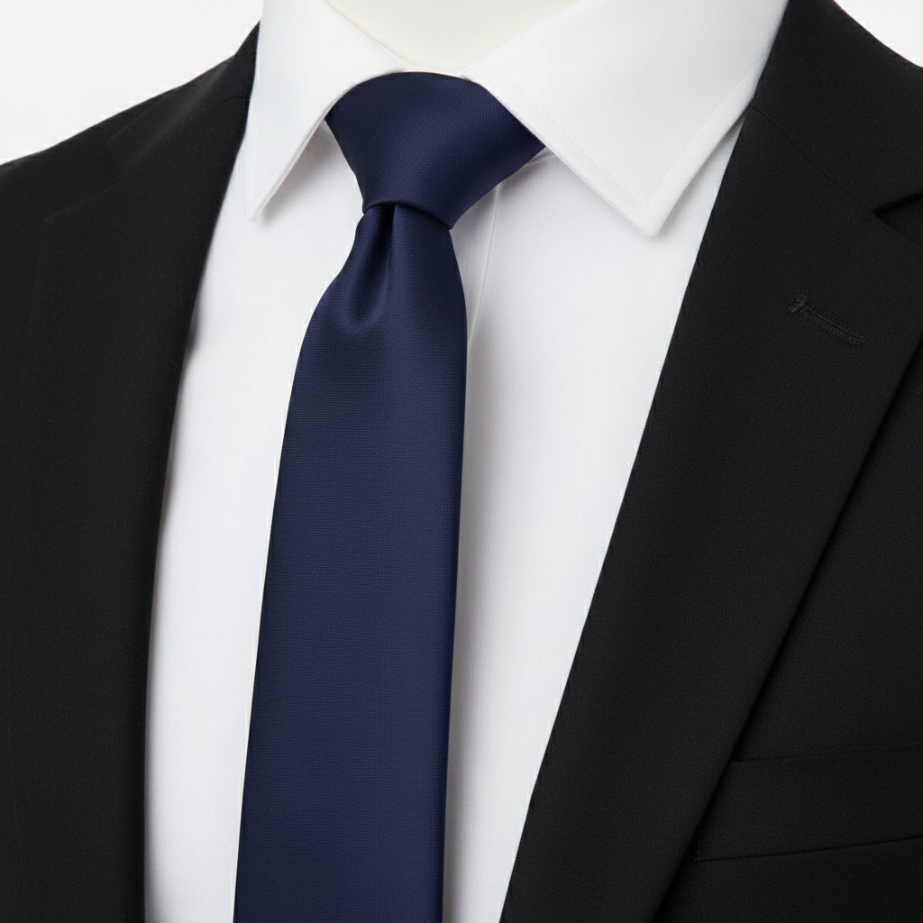 Grosgrain Solid Midnight Navy Tie