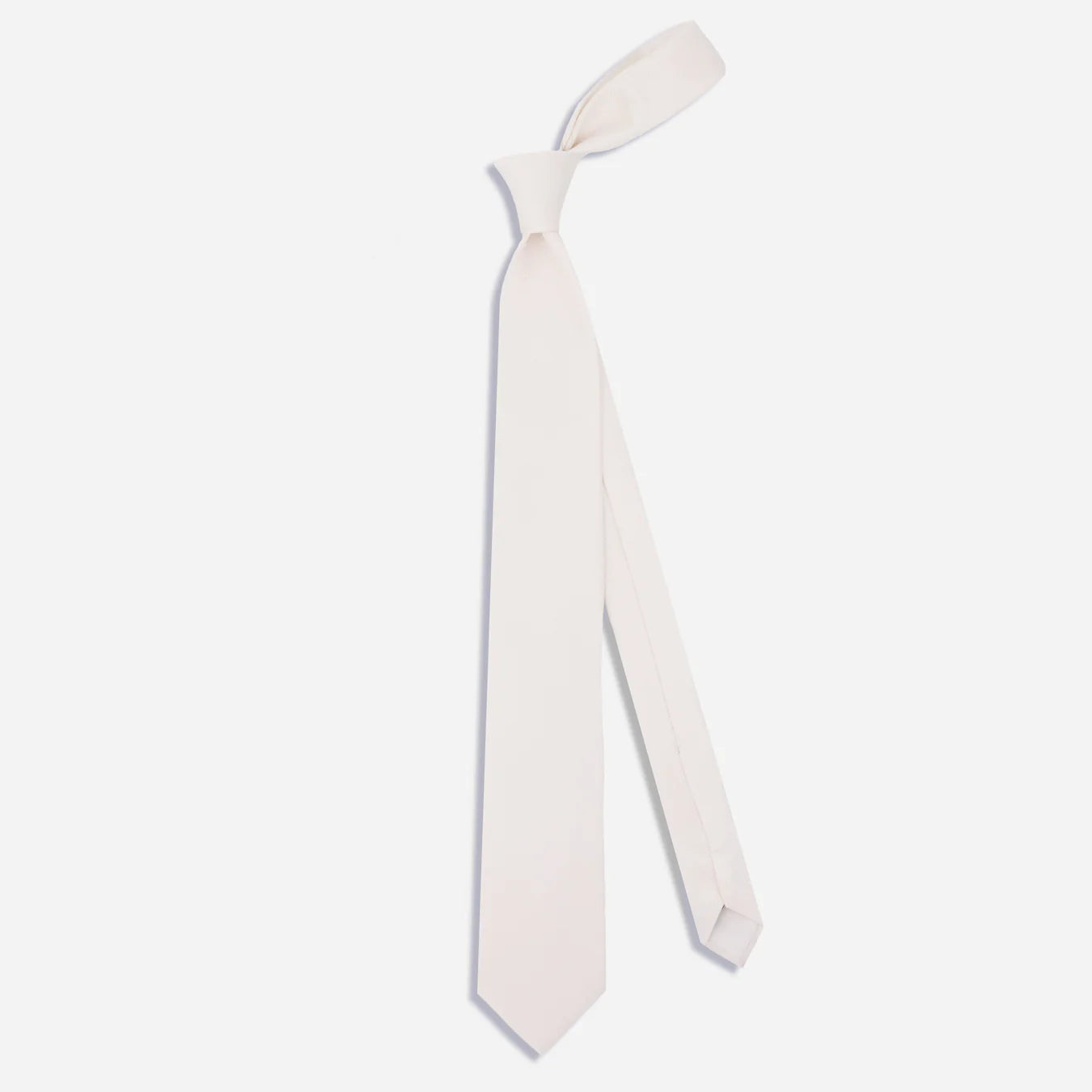 Grosgrain Solid White Tie