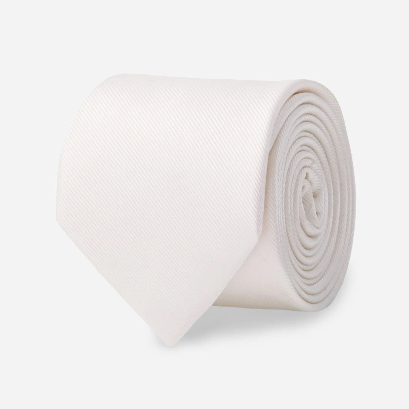 Grosgrain Solid White Tie