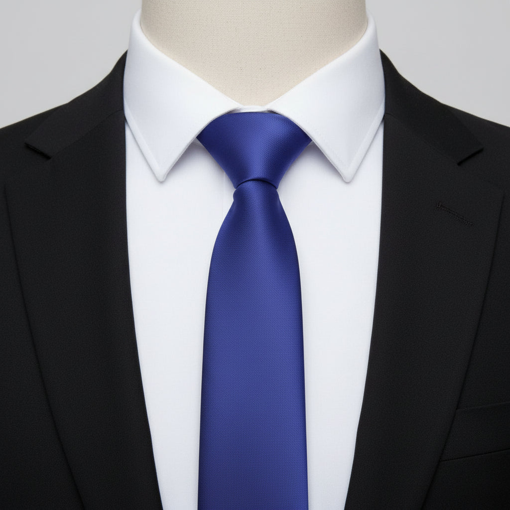 Grosgrain Solid Classic Blue Tie