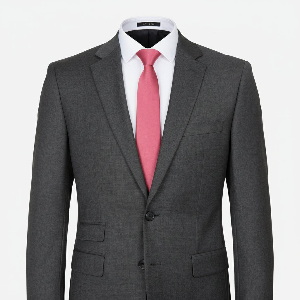 Grosgrain Solid Coral Tie