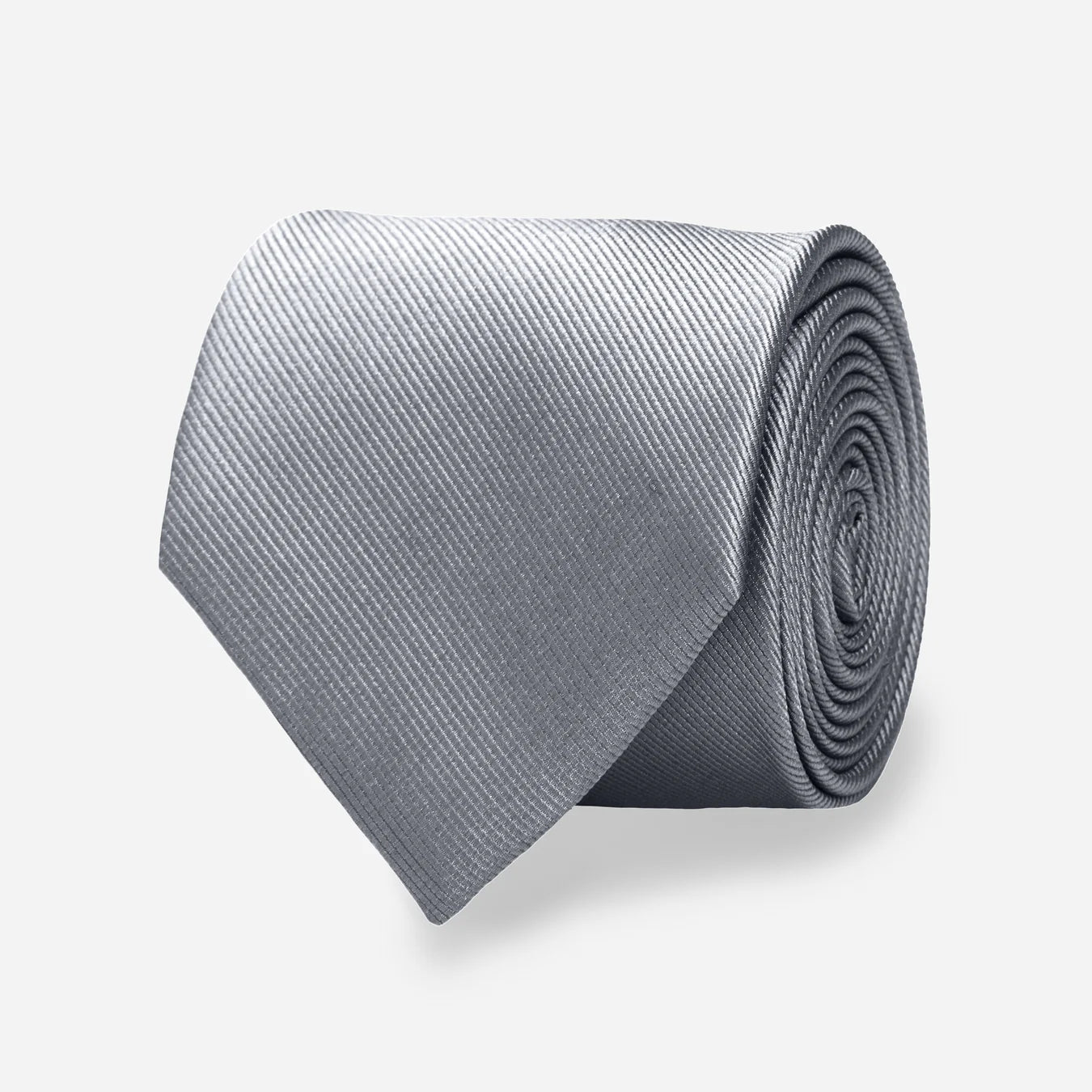Grosgrain Solid Grey Tie