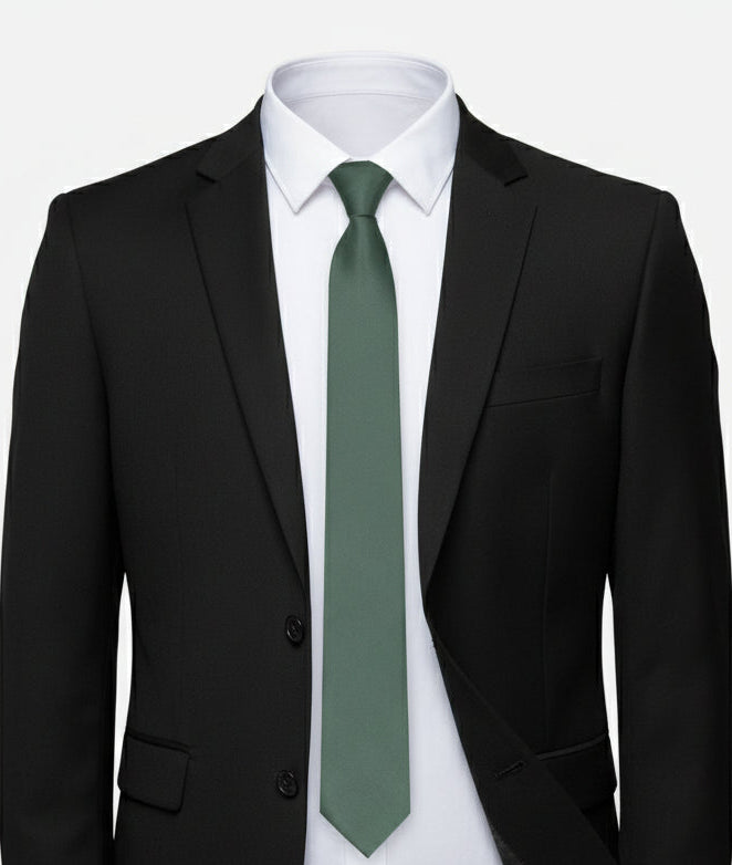 Grosgrain Solid Eucalyptus Tie