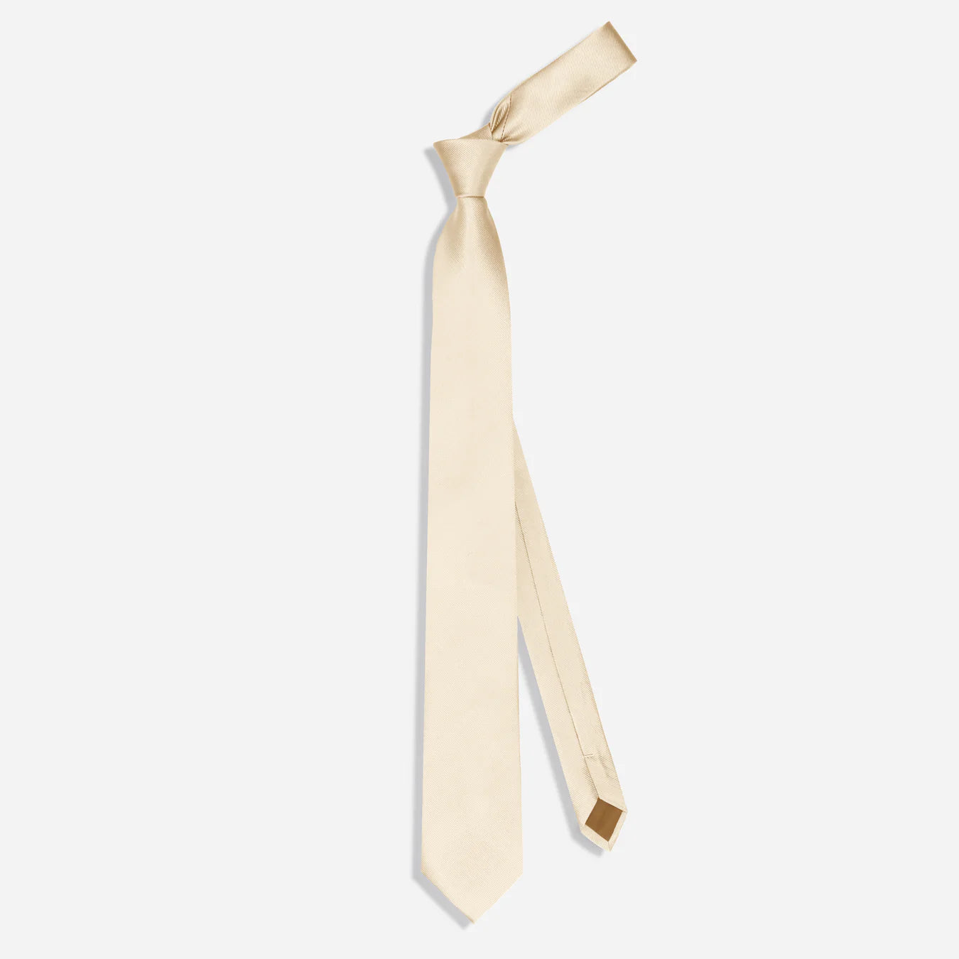 Grosgrain Solid Light Champagne Tie