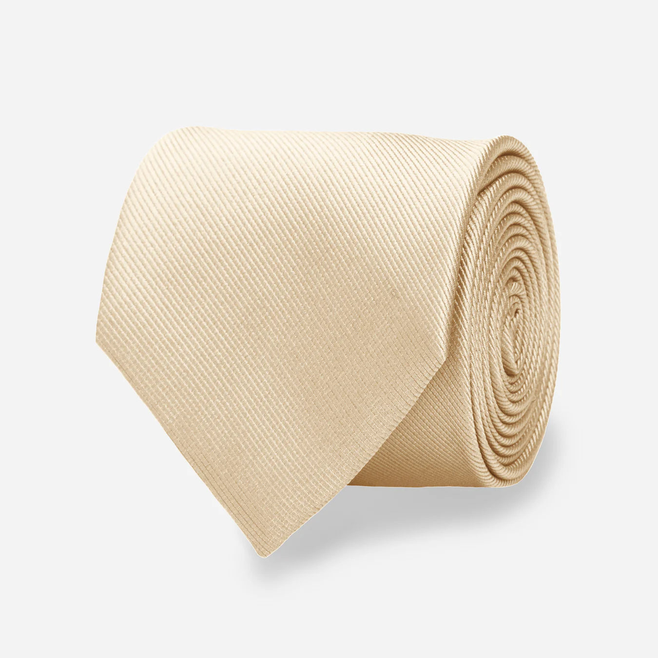 Grosgrain Solid Light Champagne Tie
