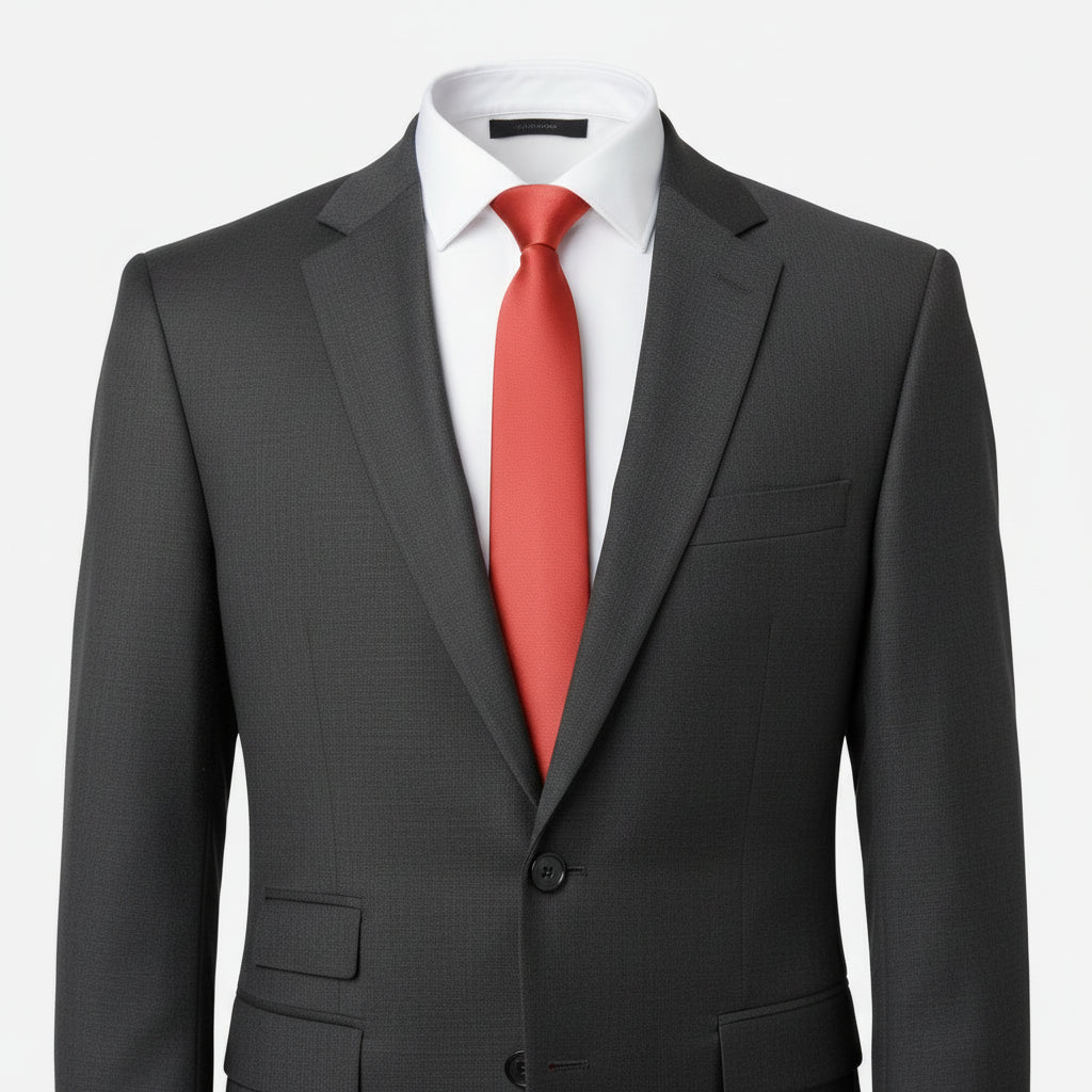 Grosgrain Solid Persimmon Tie