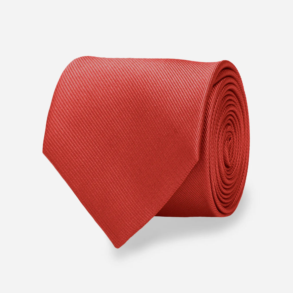 Grosgrain Solid Persimmon Tie