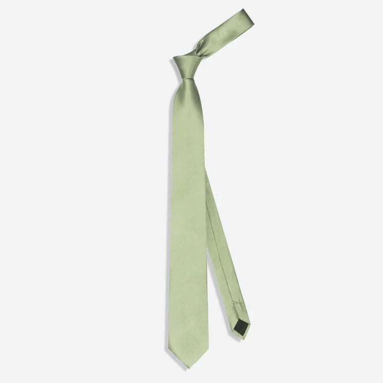 Grosgrain Solid Sage Green Tie