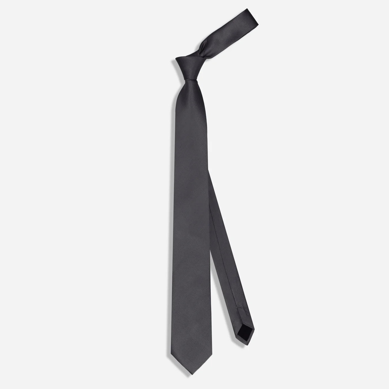 Grosgrain Solid Titanium Tie