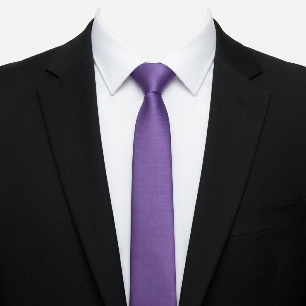 Grosgrain Solid Violet Tie
