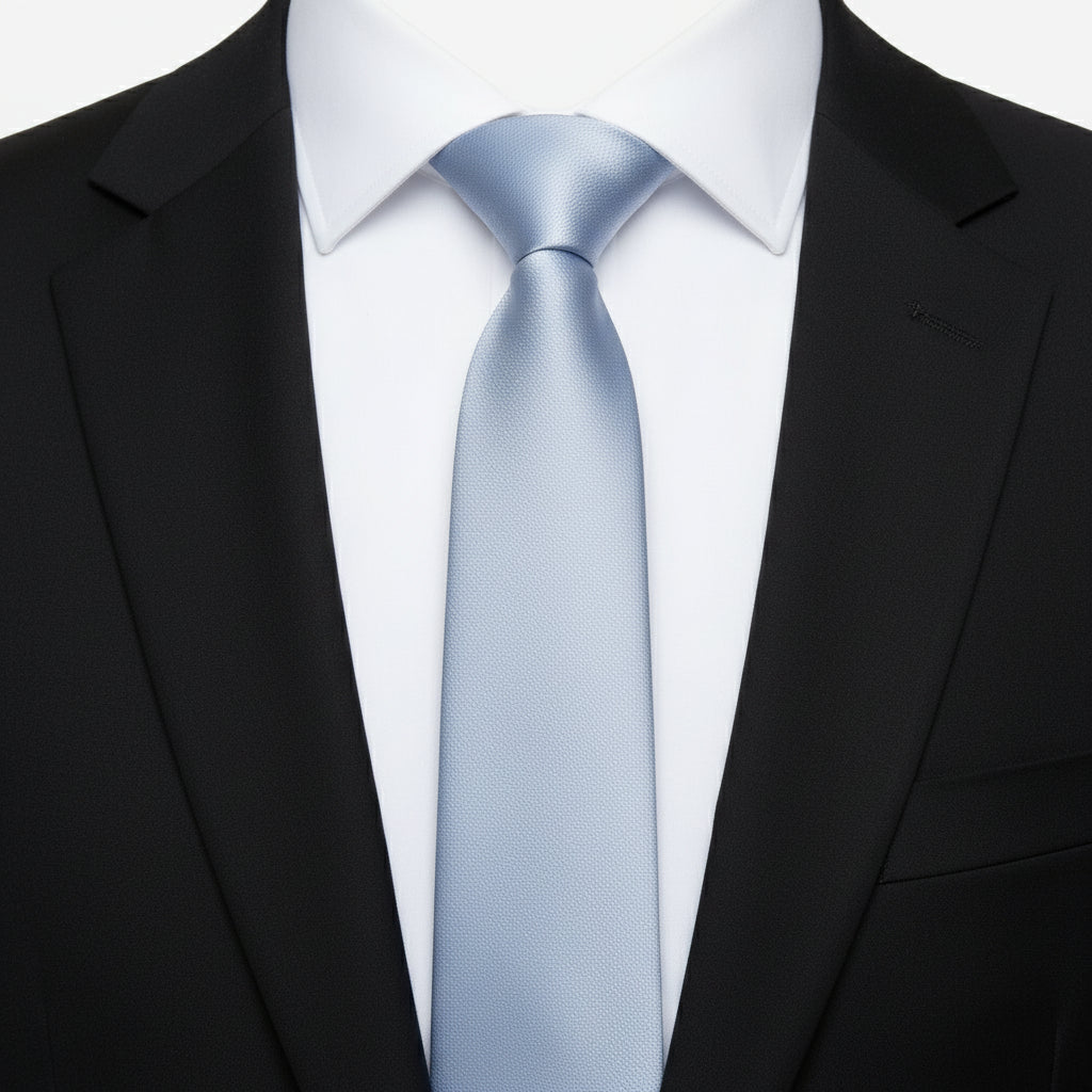 Grosgrain Solid Dusty Blue Tie