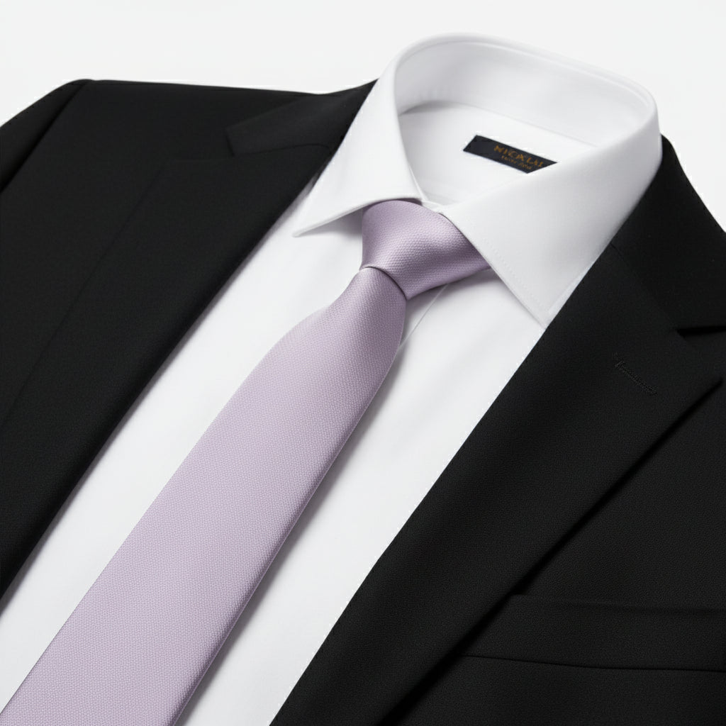 Grosgrain Solid Frosted Lilac Tie