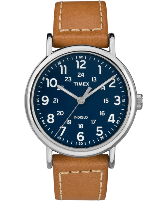 Weekender 2-piece 40mm Leather Strap Watch | Blue/Tan