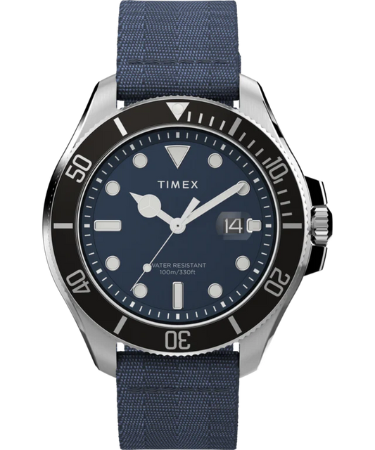Harborside Coast 44mm Recycled Fabric Strap Watch | Blue