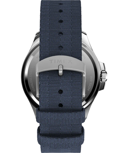 Harborside Coast 44mm Recycled Fabric Strap Watch | Blue