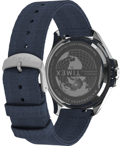 Harborside Coast 44mm Recycled Fabric Strap Watch | Blue