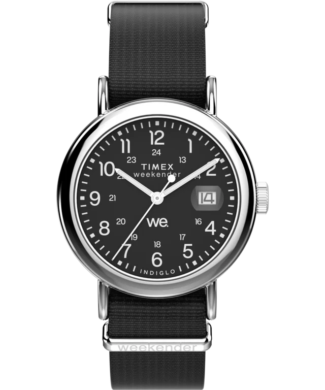 Timex® Weekender 37mm Fabric Strap Watch | Black