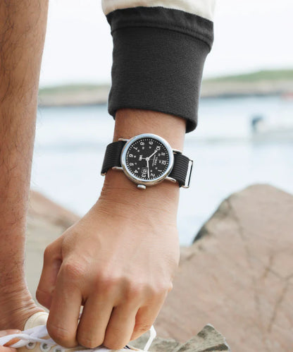 Weekender 37mm Fabric Strap Watch | Black