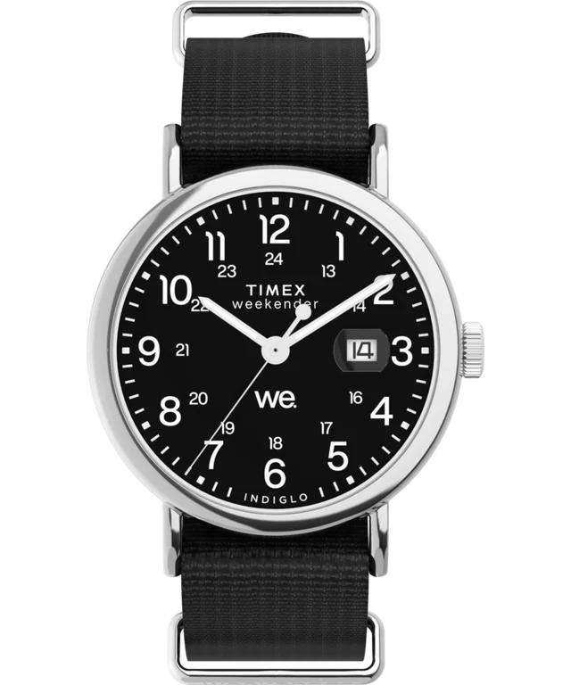 Timex® Weekender 40mm Fabric Strap Watch | Black