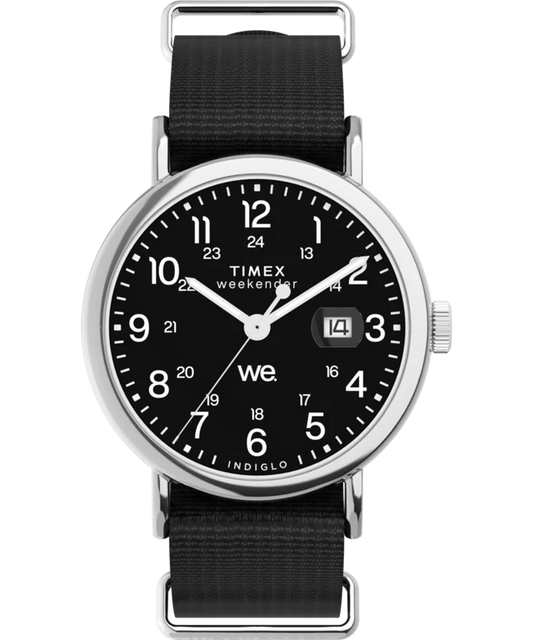Weekender 40mm Fabric Strap Watch | Black