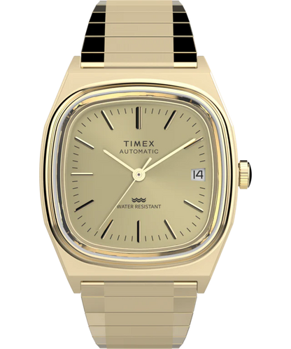 Timex® Automatic 1983 E Line 34mm Gold Tone Expansion Band Watch | In stock ready to ship