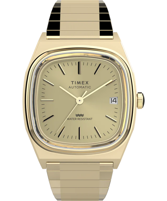 Timex® Automatic 1983 E Line 34mm Gold Tone Expansion Band Watch | In stock ready to ship