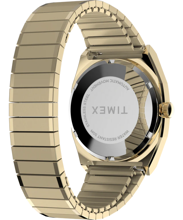 Timex® Automatic 1983 E Line 34mm Gold Tone Expansion Band Watch | In stock ready to ship