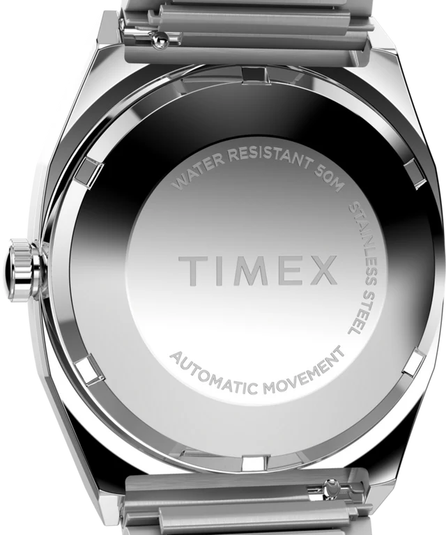 Timex® Automatic 1983 E Line 34mm Stainless Steel Expansion Band Watch | Blue