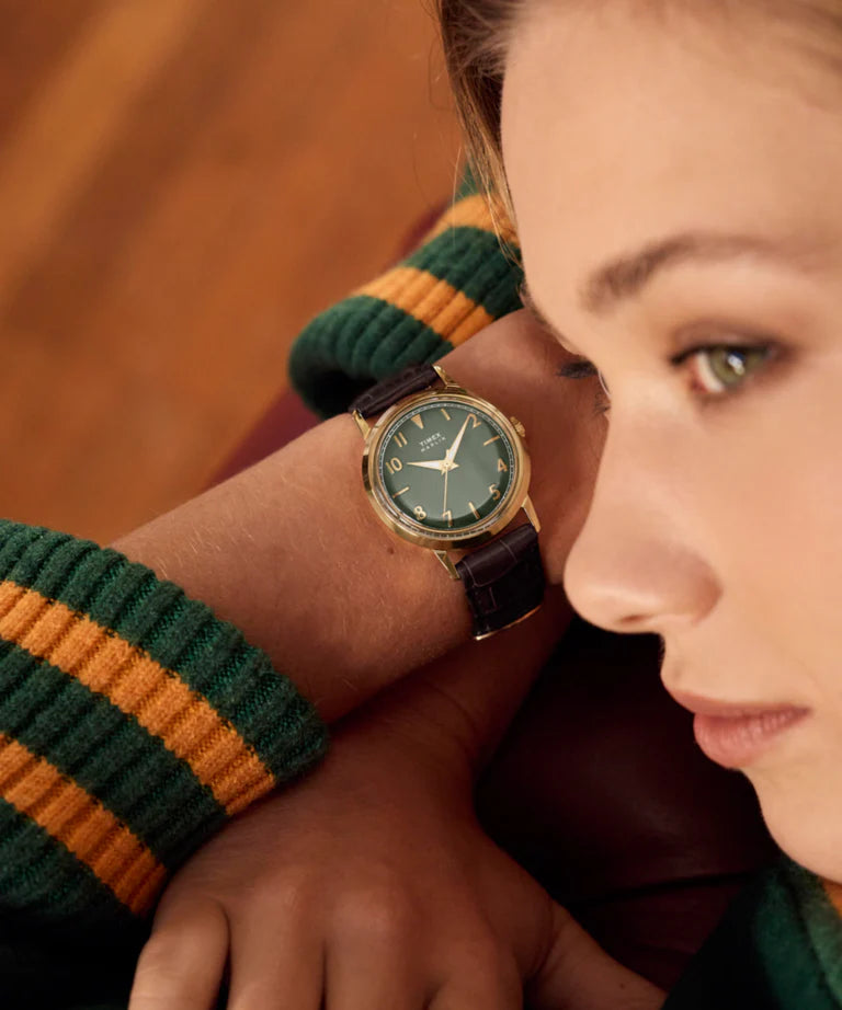Timex®  Marlin Quartz Green & Gold