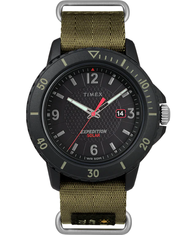 Expedition Gallatin Solar 44mm Fabric Strap Watch | Green