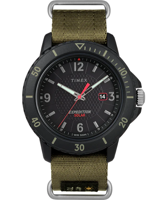 Expedition Gallatin Solar 44mm Fabric Strap Watch | Green